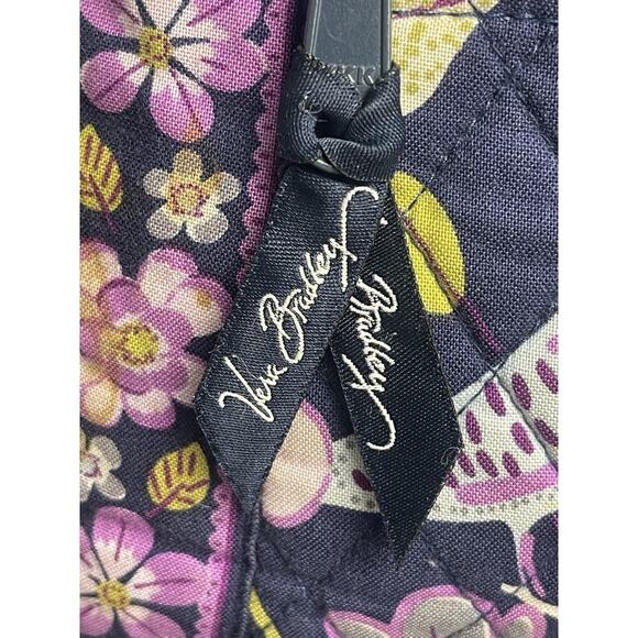 Vera Bradley Hipster Black & Purple Floral Nightingale Pattern​​ - Picture 2 of 12